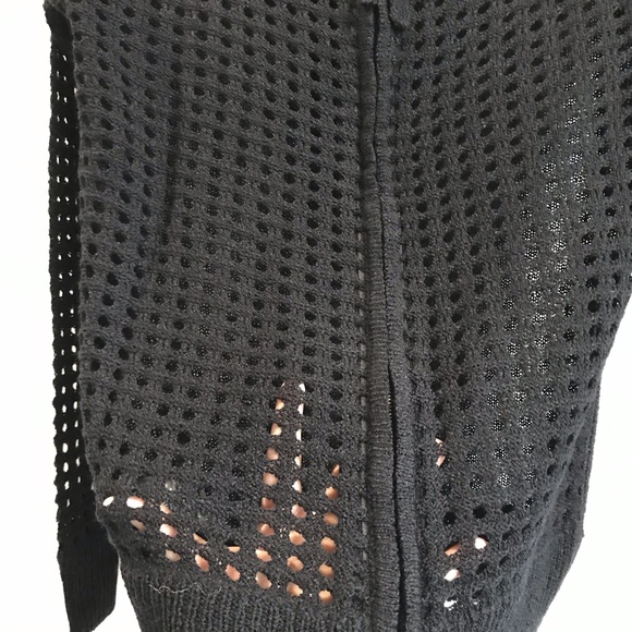 KNIT SWEATER WITH LOOSE WEAVE CROCHET - Picture 6 of 8